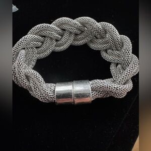 Silver Magnetic Knot Chain Bracelet